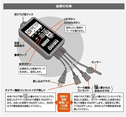 GEX EXOTERRA タイマーサーモ RTT‐1 温度・照明管理 タイマー機能付 停電時バックア