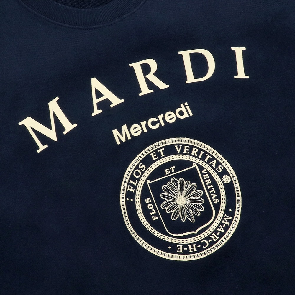 SWEATSHIRT UNIV NAVY IVORY 長袖 レディース 韓国 ファッション アパレル