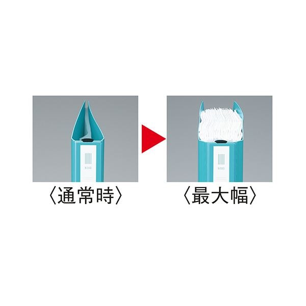 （まとめ）コクヨ クリヤーブック（NEOS） 替紙式 A4タテ 30穴 10ポケット付属 背幅27〜40mm ターコイズブルーラ-NE720B 1冊〔×10セット〕