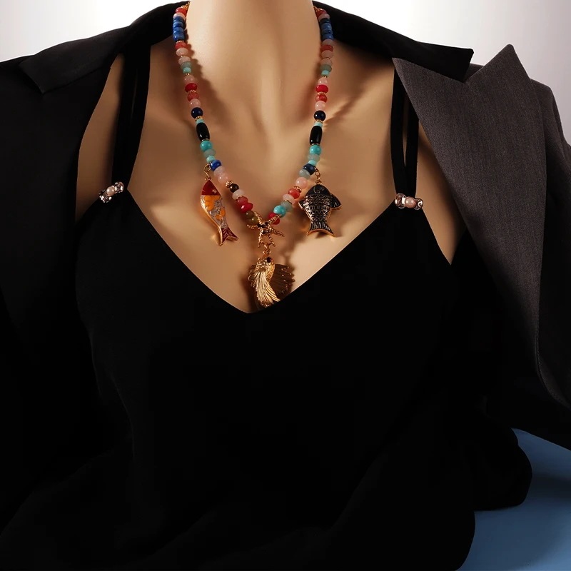 女性のためのピンクのボヘミアンペンダントネックレス,自由奔放に生きるチョーカー,愛のジュエリー,人魚,潜水艦,ファッショナブルなレイヤー,女の子 女性のためのピンクのボヘミアンペンダントネックレス,自由奔放に生きるチョーカー,愛のジュエリー,人魚,潜水艦,ファッショナブルなレイヤー,女の子