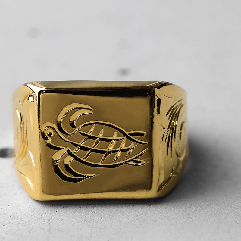 BFF 印台リング ウミガメ [bffr008-g-l]