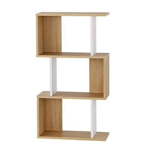 色：ナチュラルブラウン サイズ：高さ約110cmタイプ 白井産業 横置きできるおしゃれなジグザグラッ