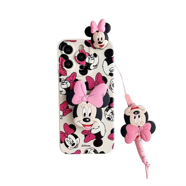 Disney - ♥︎激レア♥︎スパンコールピンクミニーiphoneケース t-mall-tfn_rays4580548405773