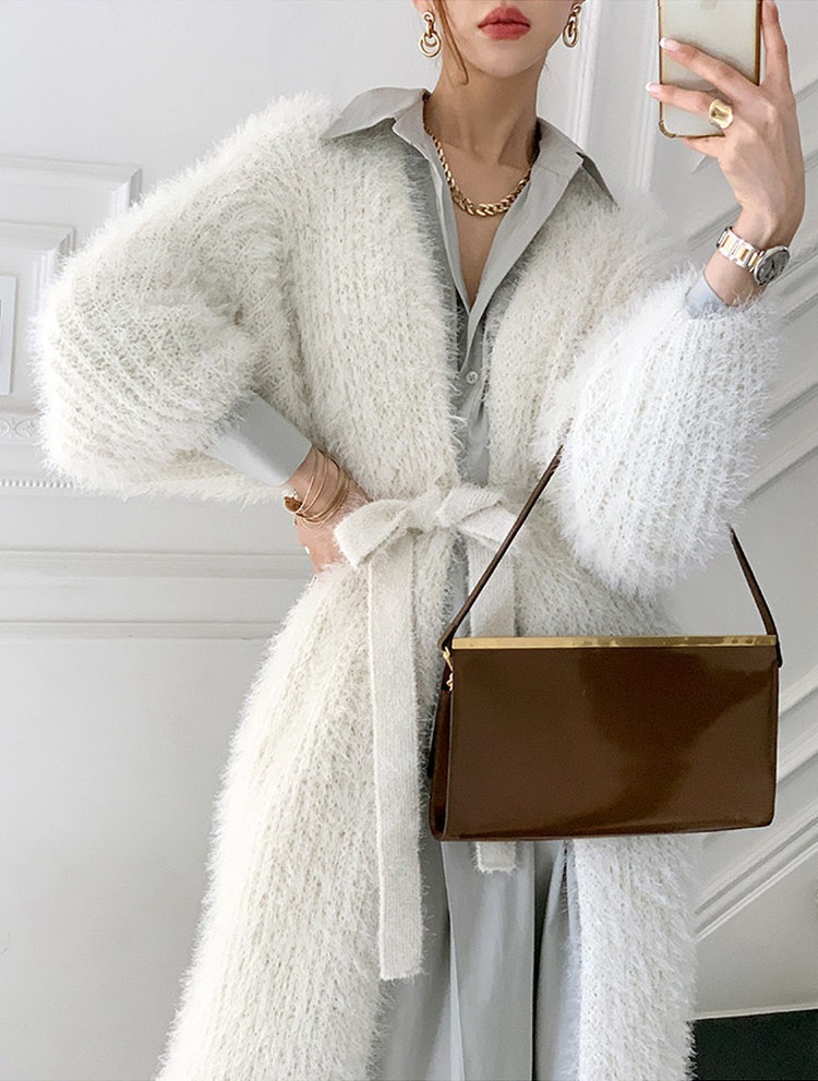 カーディガンジャケットセーター ウエストタイ カーディガン ジャケット シャギーファー 長袖 かわいい セーター. ニット 韓国 4カラー a3624 カーディガンジャケットセーター ウエストタイ カーディガン ジャケット シャギーファー 長袖 かわいい セーター. ニット 韓国 4カラー a3624