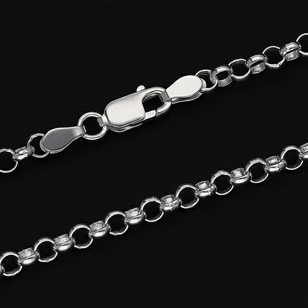 シルバーチェーン ネックレス チェーン ロールチェーン 幅約3.2mm 45cm シルバー925