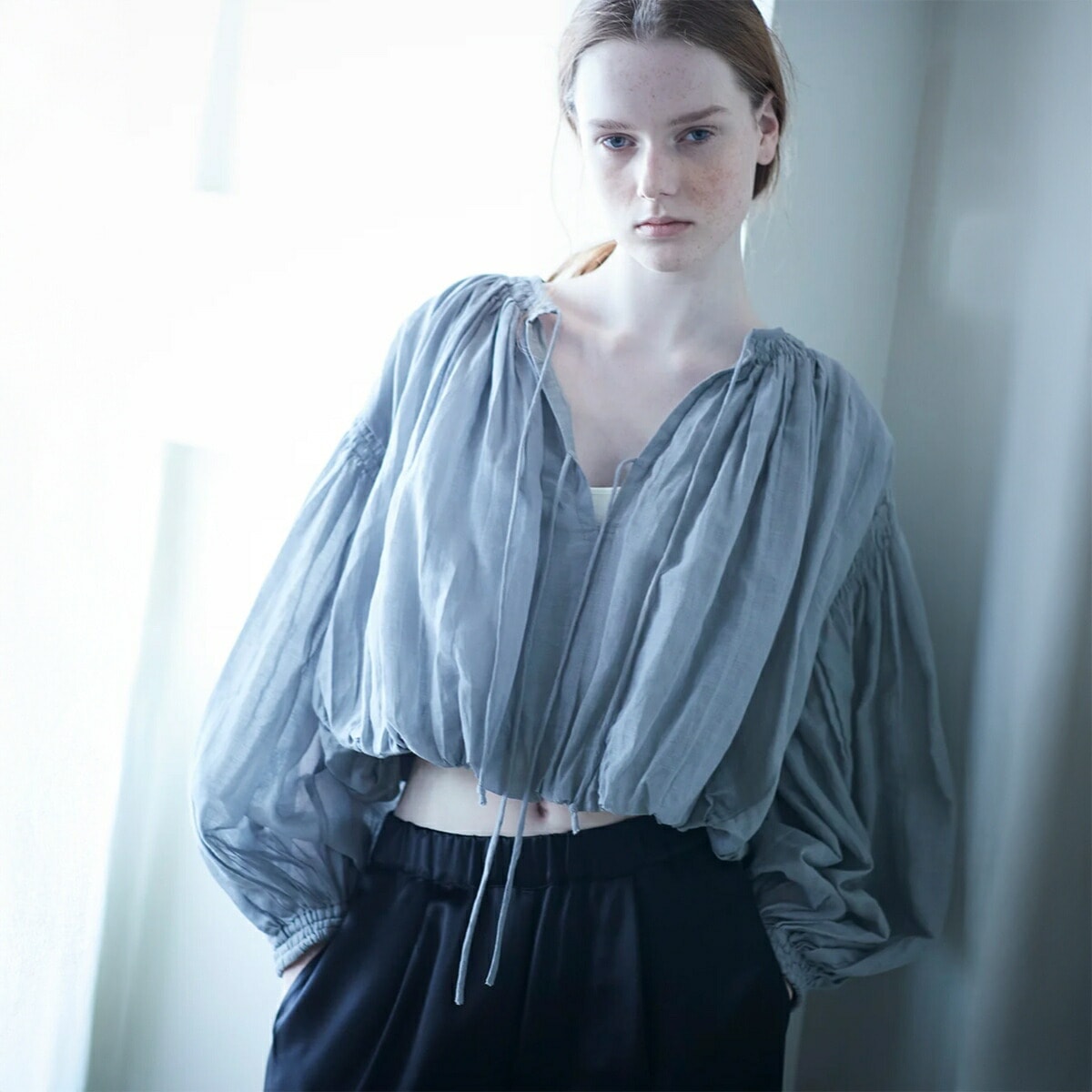 MARILYN MOON SOI-MeME マリリンムーン ソワメム ブラウス volume gather balloon blouse 4251-124 レディース ギャザー バルーン 2way カ MARILYN MOON SOI-MeME マリリンムーン ソワメム ブラウス volume gather balloon blouse 4251-124 レディース ギャザー バルーン 2way カ