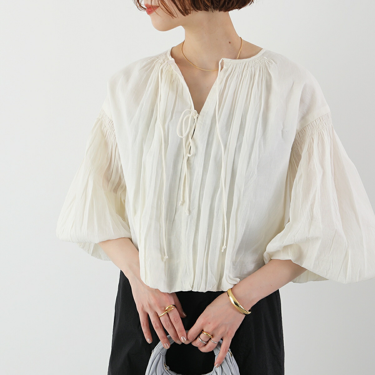 MARILYN MOON SOI-MeME マリリンムーン ソワメム ブラウス volume gather balloon blouse 4251-124 レディース ギャザー バルーン 2way カ MARILYN MOON SOI-MeME マリリンムーン ソワメム ブラウス volume gather balloon blouse 4251-124 レディース ギャザー バルーン 2way カ