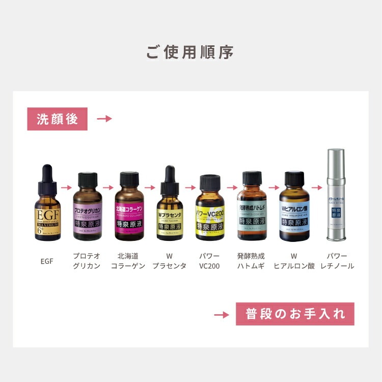 EGF / 美容液 / ディープパワーエキス マキシマム 20ml+Wヒアルロン酸 特泉原液 30ml
