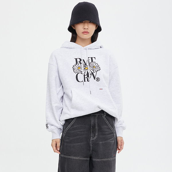 ROMANTIC CROWN★関税込 男女兼用 OXEYE DAISY HOODIE Qoo10] Romantic Crown [Seventeen ウォヌ 着用] O