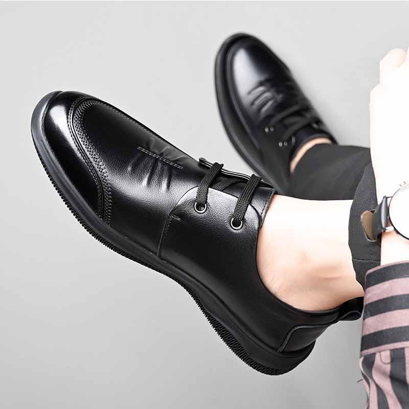 背が高くなるシューズ ビジネスシューズ 本革 メンズ 革靴 ローファー ポインテッドトゥ 牛革 キレイメ 走れる 防滑 リーガル 快適
