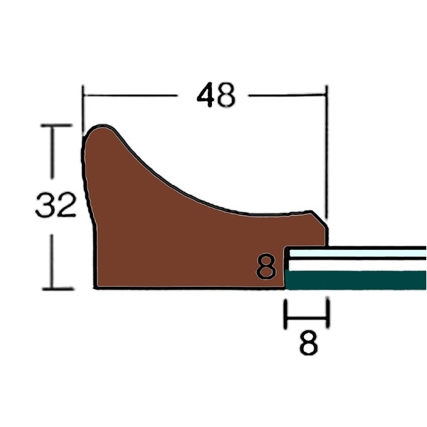 ( 受注生産 )木製 賞状額 太いフレーム 寸五巾金ラック賞状額 八二 394×273mm 額 額縁 フレーム