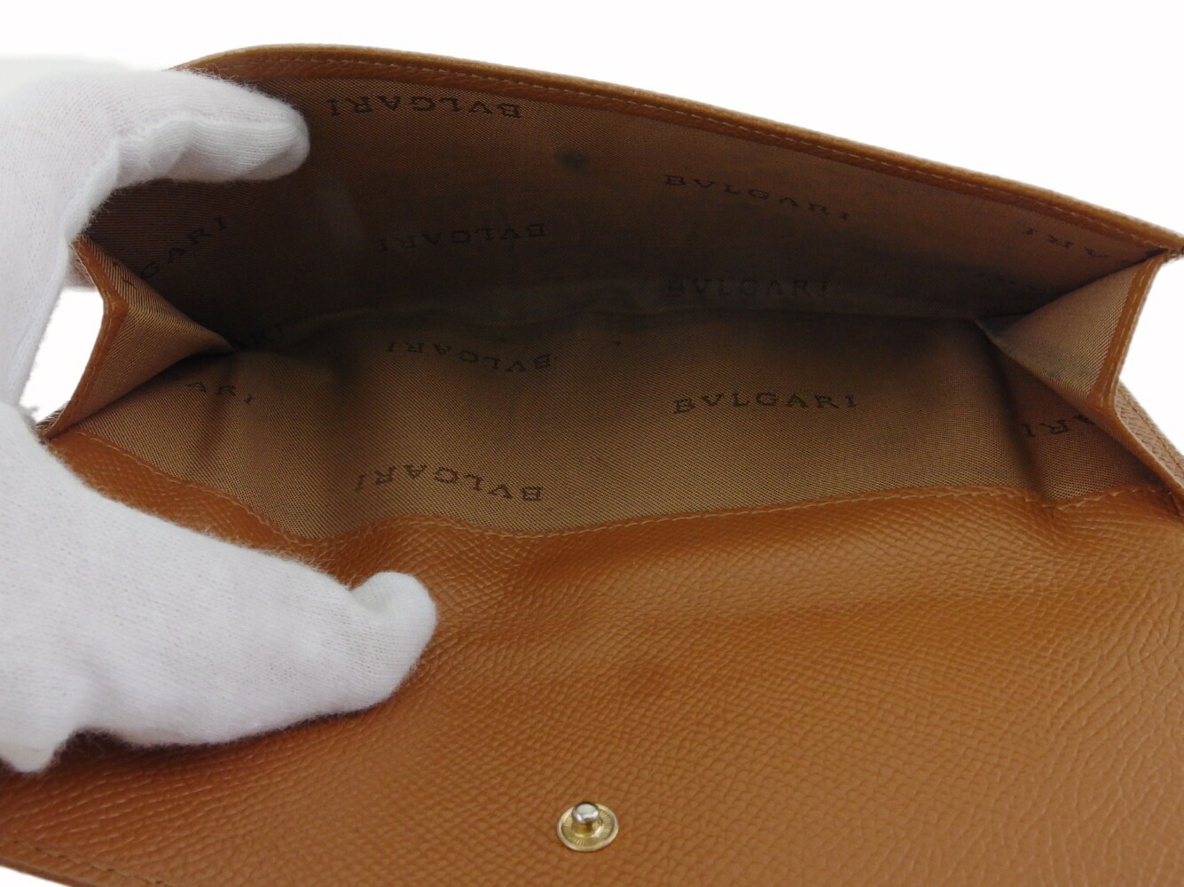 長財布 Wホック 三つ折り 財布 クラシコ レディース メンズ ロゴボタン ブラウン ゴールド 中古 長財布 Wホック 三つ折り 財布 クラシコ レディース メンズ ロゴボタン ブラウン ゴールド 中古