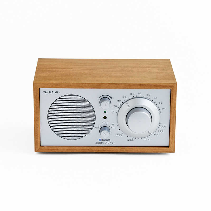 Model One BT AM/ ワイドFM/ Bluetooth テーブルラジオ スピーカー ［Bluetooth対応］ Silver-Cherry　M1BT-1455-JP
