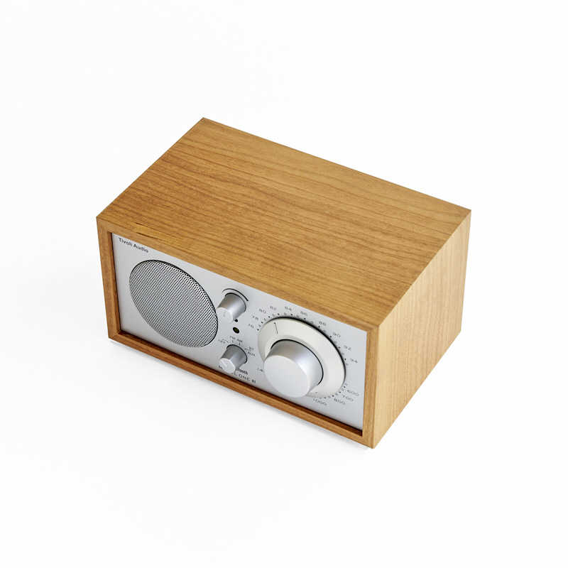 Model One BT AM/ ワイドFM/ Bluetooth テーブルラジオ スピーカー ［Bluetooth対応］ Silver-Cherry　M1BT-1455-JP