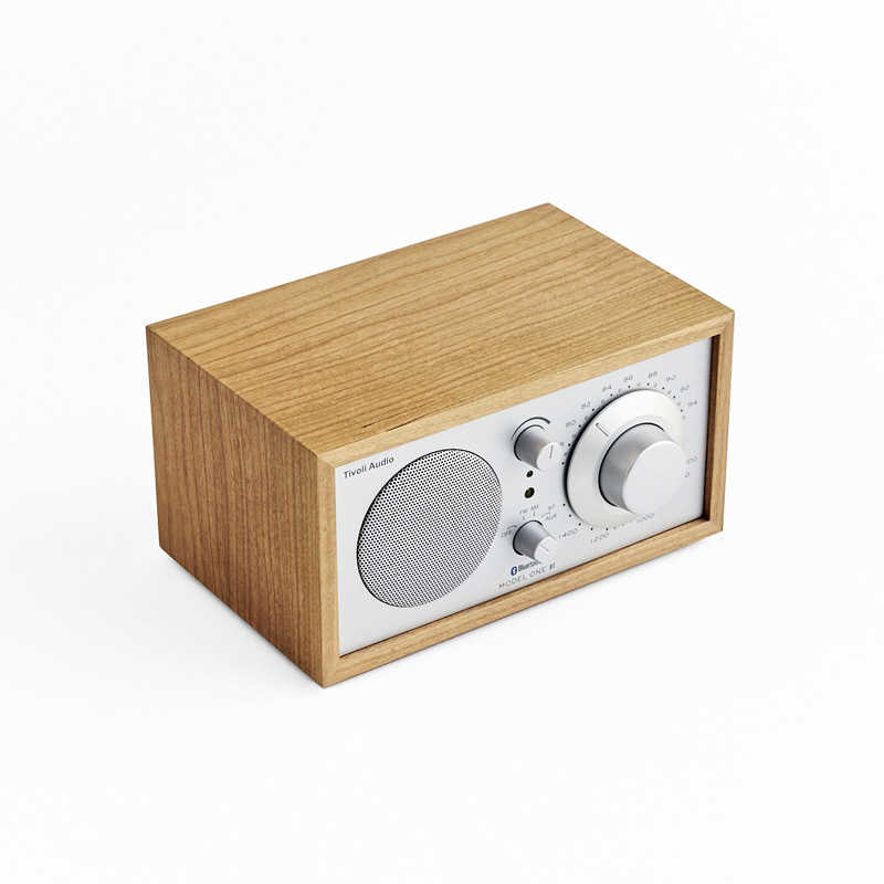 Model One BT AM/ ワイドFM/ Bluetooth テーブルラジオ スピーカー ［Bluetooth対応］ Silver-Cherry　M1BT-1455-JP