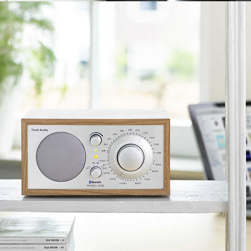 Model One BT AM/ ワイドFM/ Bluetooth テーブルラジオ スピーカー ［Bluetooth対応］ Silver-Cherry　M1BT-1455-JP