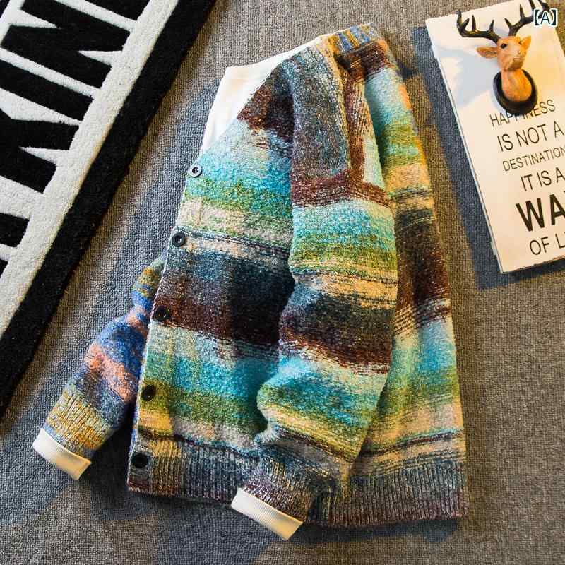 メンズ ファッション 男性用 オシャレ シンプル 大人 かっこいい 大きいサイズ ストリート 紳士服 アメリカン レトロ グラデーション レボー セーター メンズ 秋冬 スタイル カップル スタイル メンズ ファッション 男性用 オシャレ シンプル 大人 かっこいい 大きいサイズ ストリート 紳士服 アメリカン レトロ グラデーション レボー セーター メンズ 秋冬 スタイル カップル スタイル