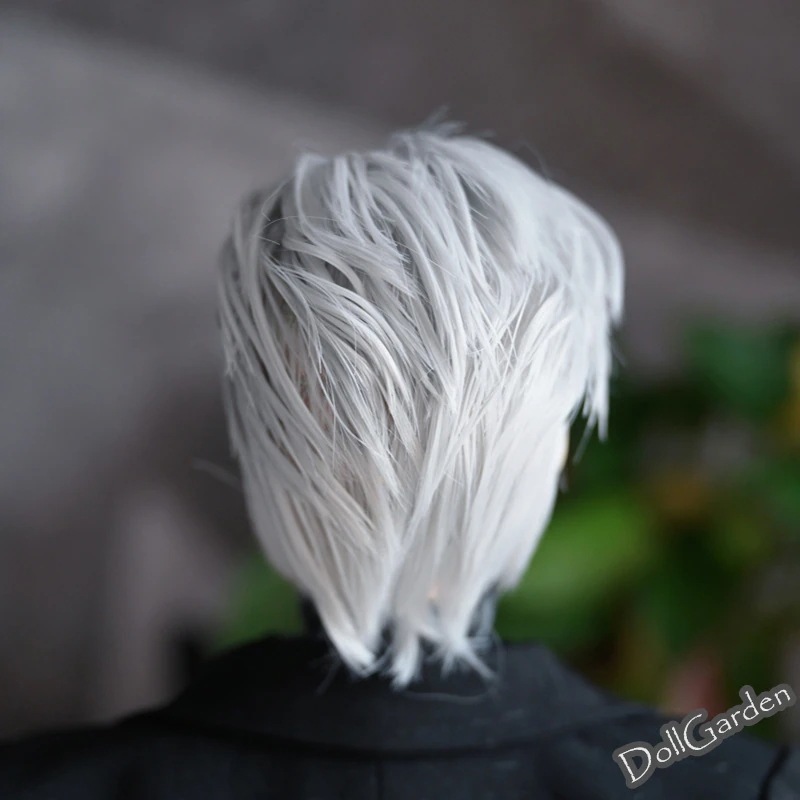 BJD 1/3 ドール用ウィッグ ショート 高温糸 スタイリング 富士額 黒 白 金 灰 赤 SD/小顔SDサイズ球体関節人形用ウィッグ BJD 1/3 ドール用ウィッグ ショート 高温糸 スタイリング 富士額 黒 白 金 灰 赤 SD/小顔SDサイズ球体関節人形用ウィッグ