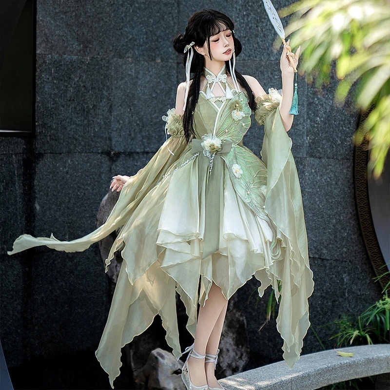 正規品デザイン蝶綿記憶春山lolita花嫁韓国ロリータワンピース女夏 正規品デザイン蝶綿記憶春山lolita花嫁韓国ロリータワンピース女夏