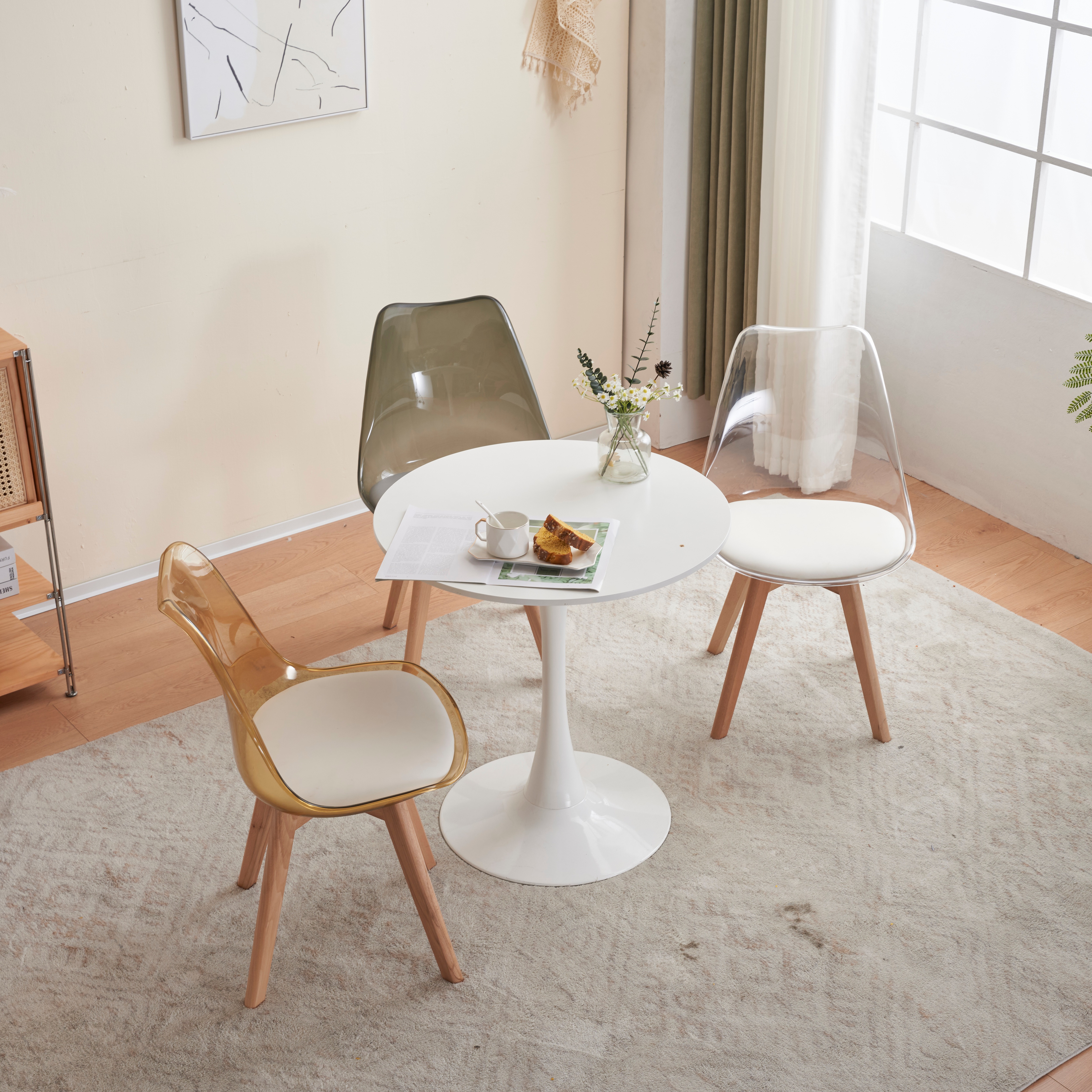 4脚セット ダイニングチェア 椅子 食卓椅子 背もたれ付き肘無チェア コンパクト 4脚セット ダイニングチェア 椅子 食卓椅子 背もたれ付き肘無チェア