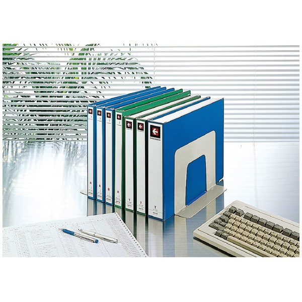 （まとめ買い）ブックエンド ワイド ライトグレー 2つ1組 BS-39NM [x3]