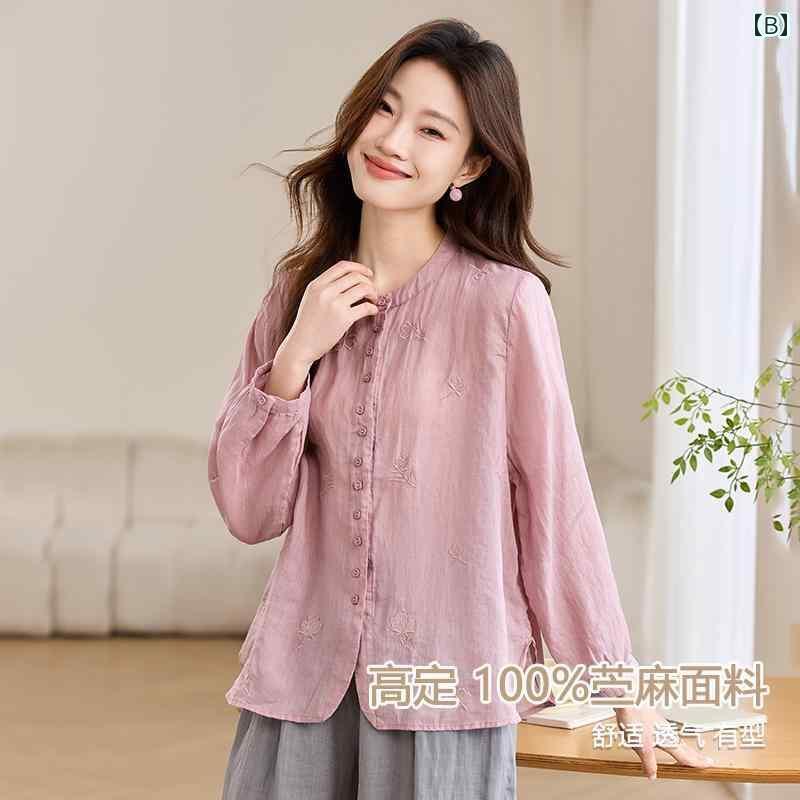 レディース シャツ トップス 女性用 ラミー シャツ 贅沢で 若 見え スタイル 2025年の新 美しい 小さい コットンと リネンの トップス レディース シャツ トップス 女性用 ラミー シャツ 贅沢で 若 見え スタイル 2025年の新 美しい 小さい コットンと リネンの トップス