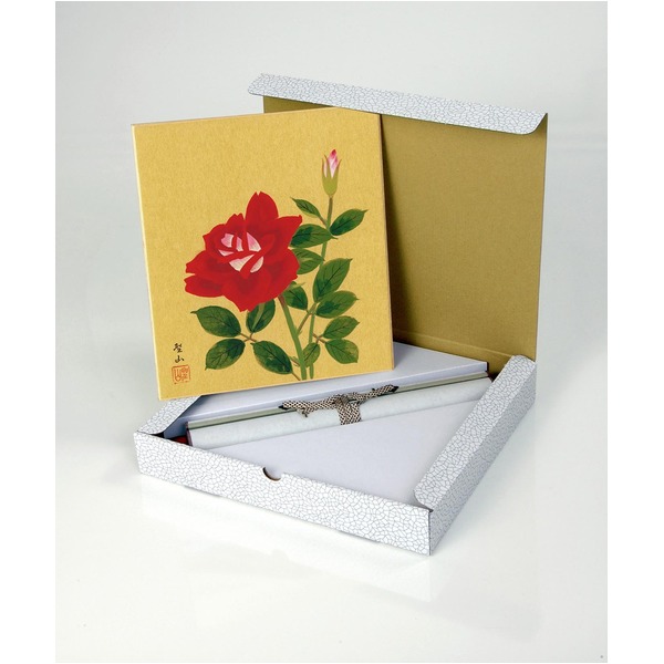 色紙掛 掛け軸 ( 葛谷聖山 バラ ) 長さ:57cm 入れ替え可 日本製 色紙掛 掛け軸 ( 葛谷聖山 バラ ) 長さ:57cm 入れ替え可 日本製