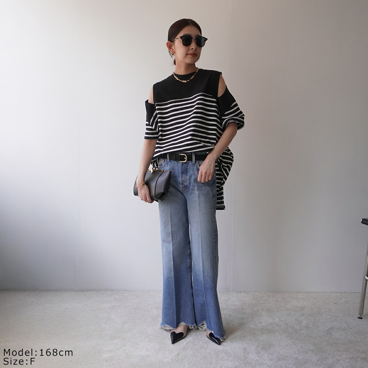 anana アナナ カットソー a19-026 レディース ボーダー オフショルダー コットン 半袖 カラー3色 anana アナナ カットソー a19-026 レディース ボーダー オフショルダー コットン 半袖 カラー3色