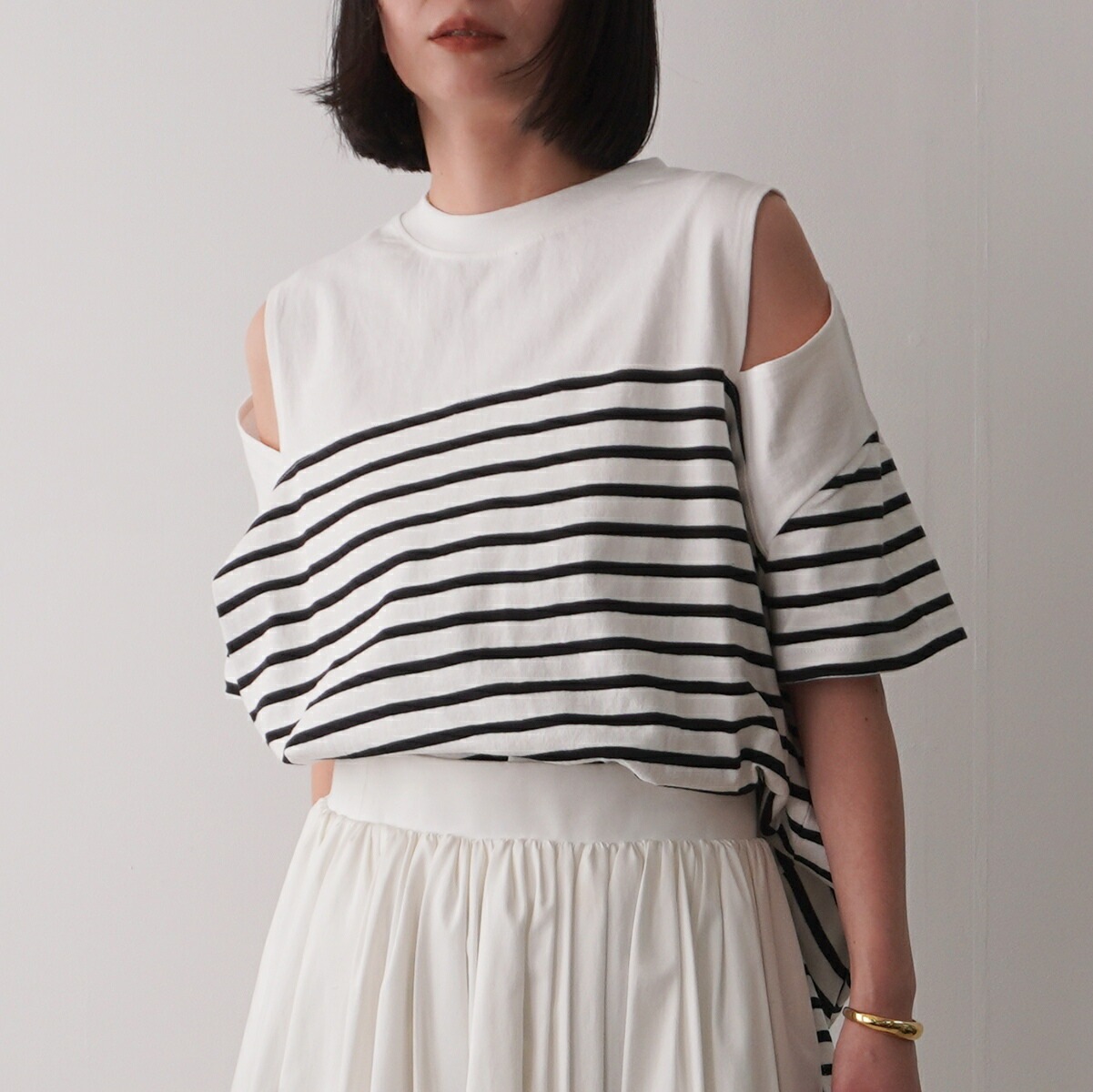 anana アナナ カットソー a19-026 レディース ボーダー オフショルダー コットン 半袖 カラー3色 anana アナナ カットソー a19-026 レディース ボーダー オフショルダー コットン 半袖 カラー3色