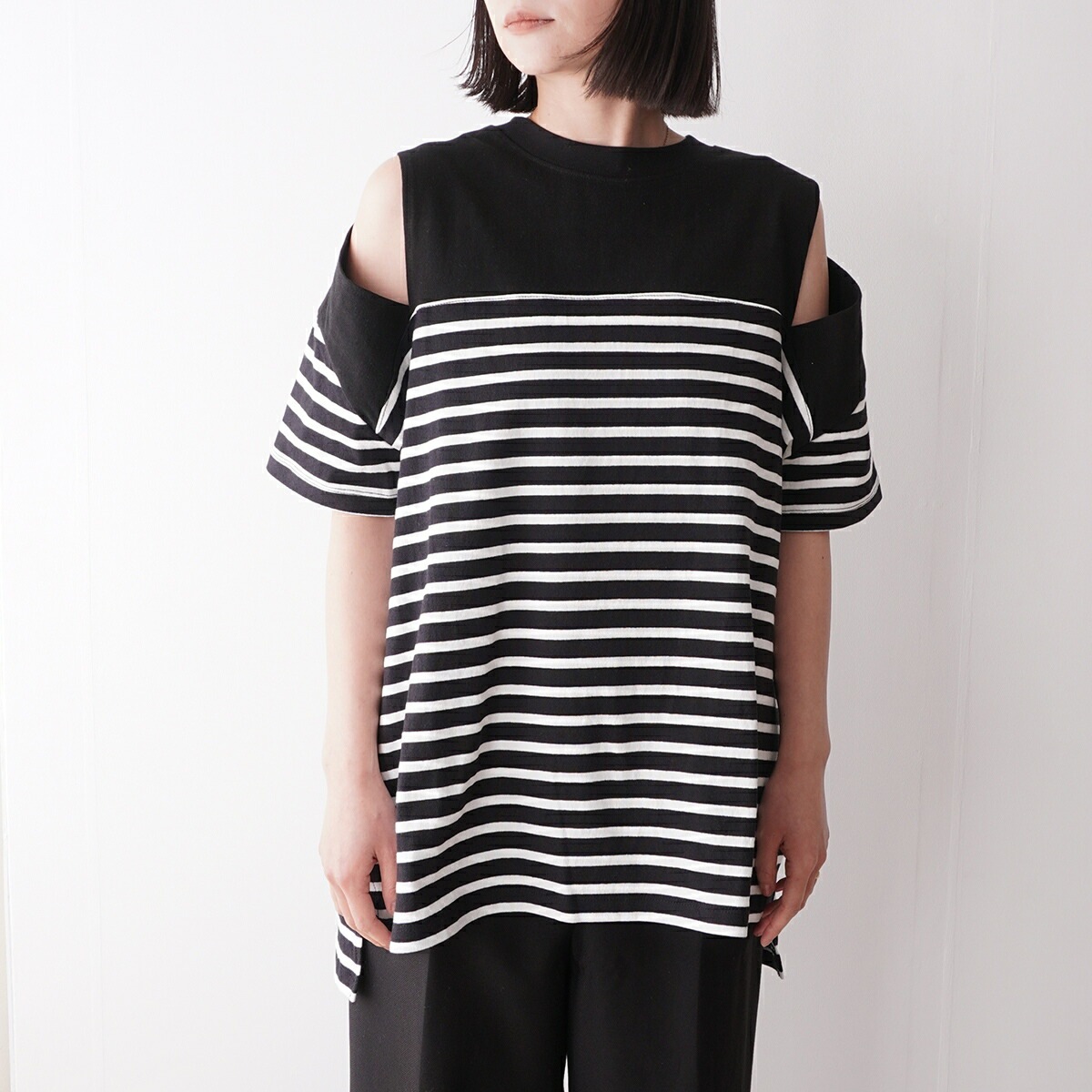 anana アナナ カットソー a19-026 レディース ボーダー オフショルダー コットン 半袖 カラー3色 anana アナナ カットソー a19-026 レディース ボーダー オフショルダー コットン 半袖 カラー3色