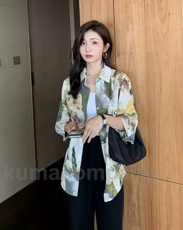 柄シャツ レディース 半袖 長袖 トップス 春 夏 秋 アロハシャツ 襟付き 総柄 シャツ ブラウス 羽織り 五分袖 大きいサイズ ゆったり 春夏 春秋 カジュアル おしゃれ 20代 30代 40代 柄シャツ レディース 半袖 長袖 トップス 春 夏 秋 アロハシャツ 襟付き 総柄 シャツ ブラウス 羽織り 五分袖 大きいサイズ ゆったり 春夏 春秋 カジュアル おしゃれ 20代 30代 40代