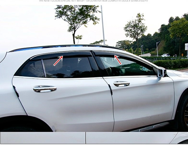 メルセデス・ベンツ GLC GLA クラス Aクラス 専用 サイドドアバイザーウィンドウ 外付け 雨よけ ブラック 左右4P メルセデス・ベンツ GLC GLA クラス Aクラス 専用 サイドドアバイザーウィンドウ 外付け 雨よけ ブラック 左右4P