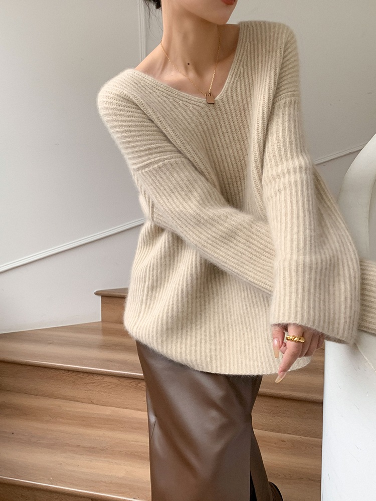 レディース ファッション セーター 女性 秋 冬 ソフト ワックス ワックス ミルク カジュアル トップ アプリコット ＳＭＬXL トップス 袖あり かわいい 大人可愛い きれいめ シンプル pattayablatt.com