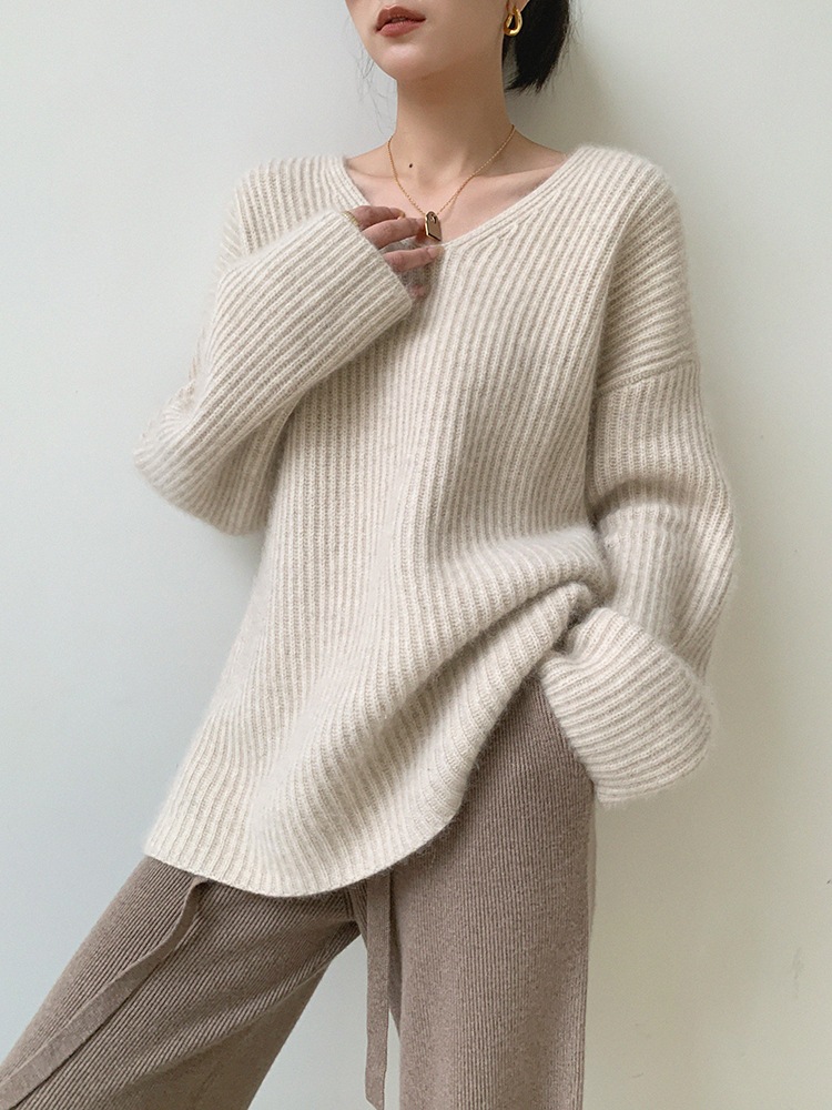 レディース ファッション セーター 女性 秋 冬 ソフト ワックス ワックス ミルク カジュアル トップ アプリコット ＳＭＬXL トップス 袖あり かわいい 大人可愛い きれいめ シンプル pattayablatt.com