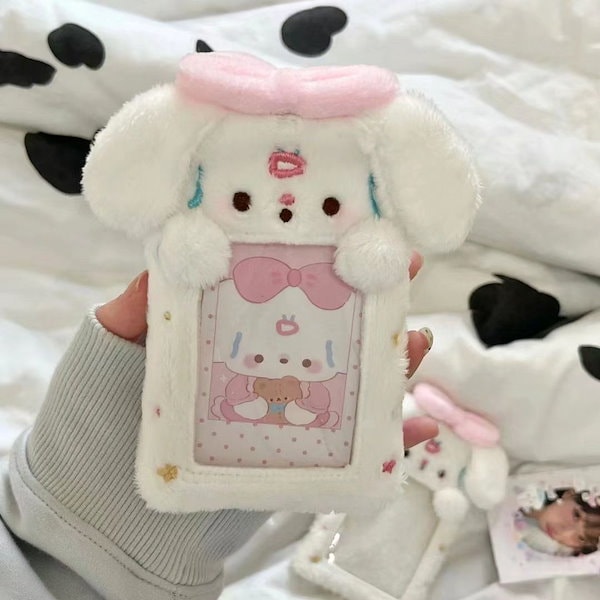 Qoo10] トレカケース かわいい小さな白い犬のぬい
