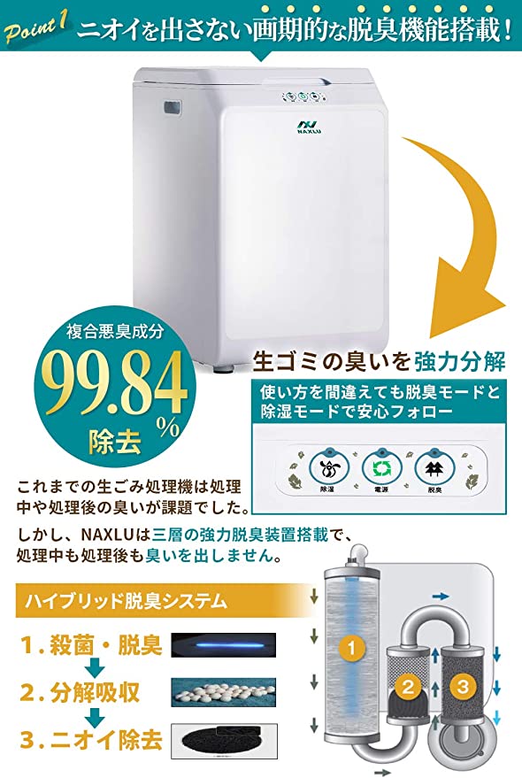 家庭用生ごみ処理機ナクスル(NAXLU)ハイブリッド式強力脱臭機能搭載 FD-015M 室内用バイオ 生ゴミ処理機 家庭用生ごみ処理機ナクスル(NAXLU)ハイブリッド式強力脱臭機能搭載 FD-015M 室内用バイオ 生ゴミ処理機