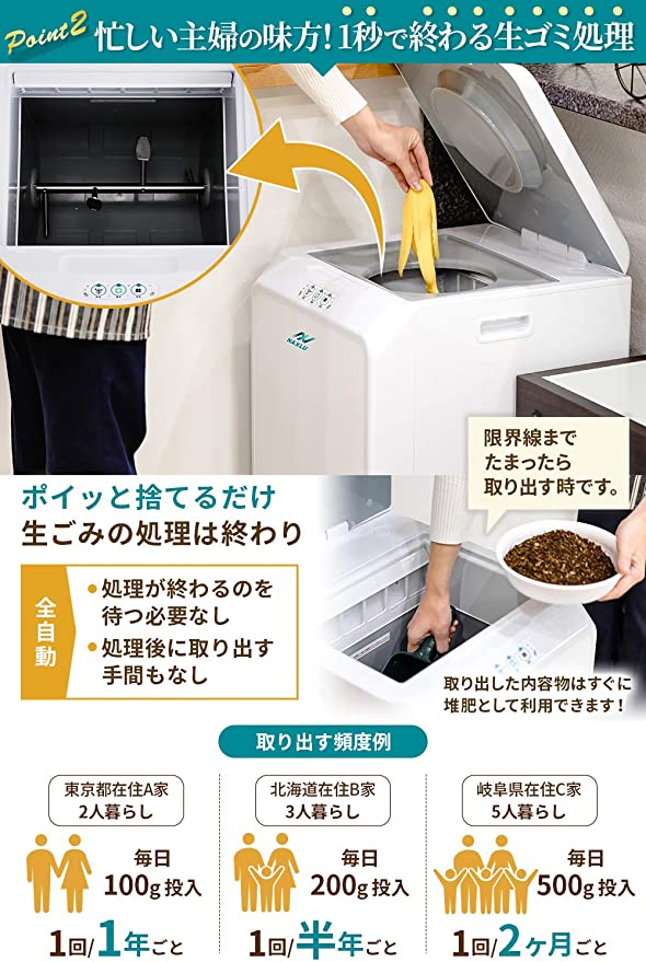 家庭用生ごみ処理機ナクスル(NAXLU)ハイブリッド式強力脱臭機能搭載 FD-015M 室内用バイオ 生ゴミ処理機 家庭用生ごみ処理機ナクスル(NAXLU)ハイブリッド式強力脱臭機能搭載 FD-015M 室内用バイオ 生ゴミ処理機