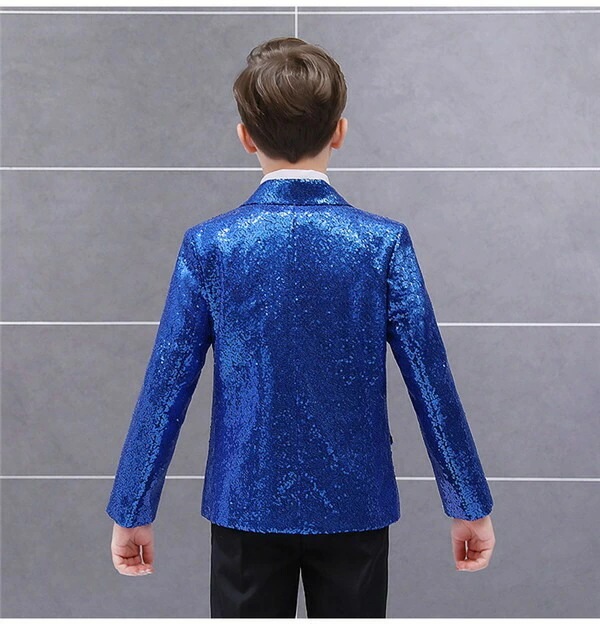 キッズ ジャケット（単品）ステージ 衣装 演出 スパンコール 男の子 キッズ ダンス 王子様 演劇 コスプレ イベント 学園祭 ハロウィン キラキラ 子供 ズボン追加可 120 130 140 150