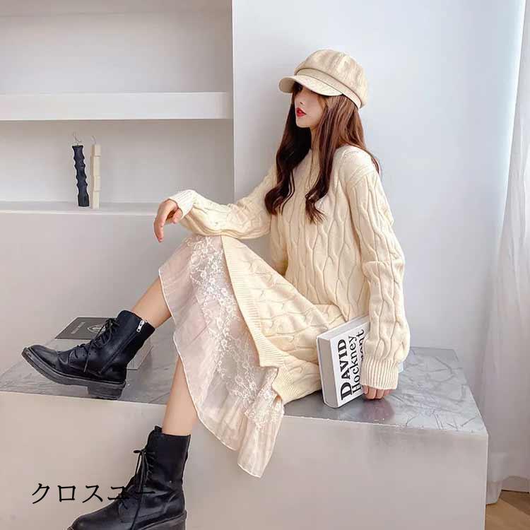 ニットワンピース ニット ワンピース レディース 秋冬 春 ラウンドネック 長袖 リブスリーブ きれいめ 厚手 大きいサイズ マタニティ 裾 ニットワンピース ニット ワンピース レディース 秋冬 春 ラウンドネック 長袖 リブスリーブ きれいめ 厚手 大きいサイズ マタニティ 裾