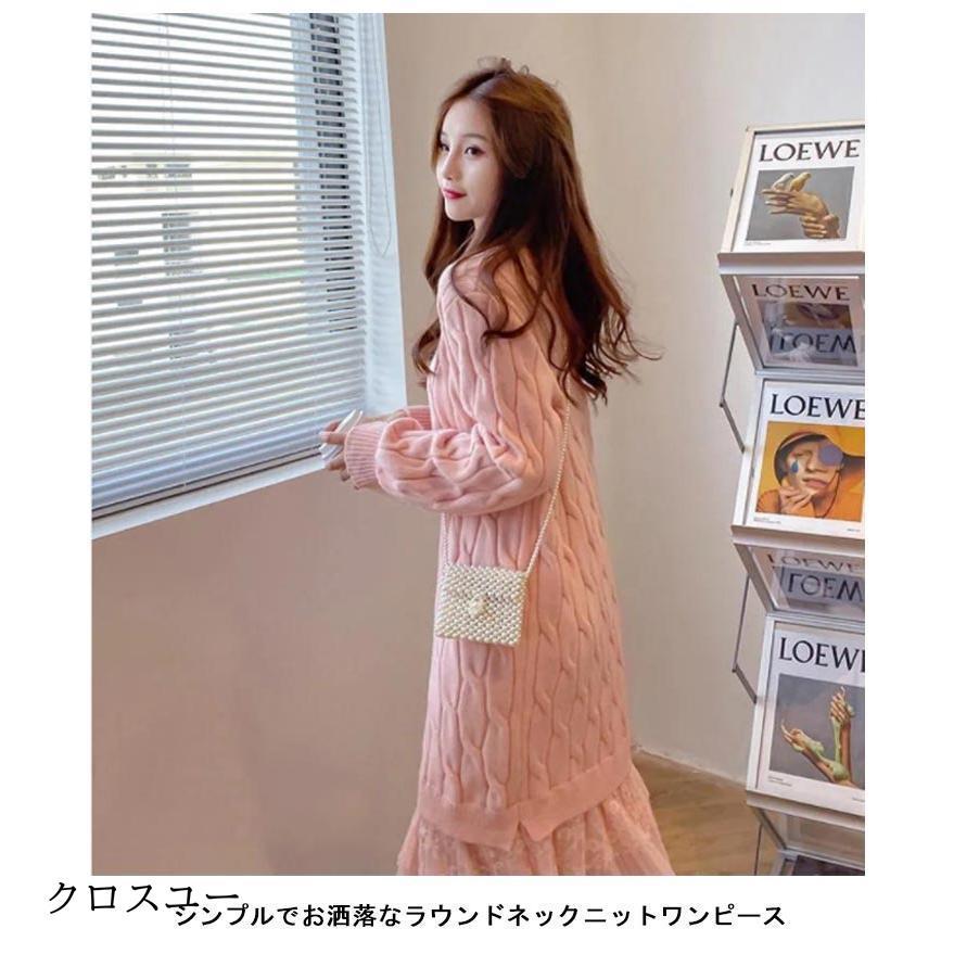ニットワンピース ニット ワンピース レディース 秋冬 春 ラウンドネック 長袖 リブスリーブ きれいめ 厚手 大きいサイズ マタニティ 裾 ニットワンピース ニット ワンピース レディース 秋冬 春 ラウンドネック 長袖 リブスリーブ きれいめ 厚手 大きいサイズ マタニティ 裾