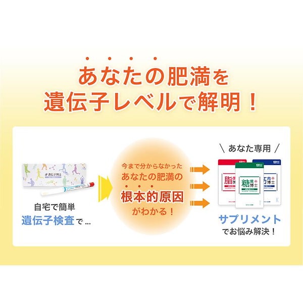 Qoo10] 遺伝子博士 ダイエット遺伝子検査キット 肥満遺伝子を