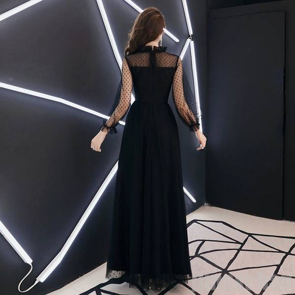 ロングドレス ハイネック お呼ばれ ドレス パーティードレス 着痩せ 成人式 演奏会 卒業式 20代 30代 結婚式 ワンピース 二次会 同窓会 ブラック ベージュ
