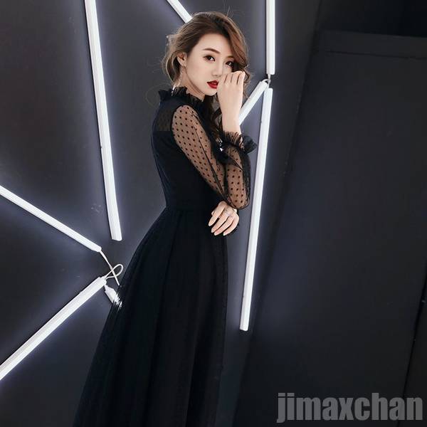 ロングドレス ハイネック お呼ばれ ドレス パーティードレス 着痩せ 成人式 演奏会 卒業式 20代 30代 結婚式 ワンピース 二次会 同窓会 ブラック ベージュ