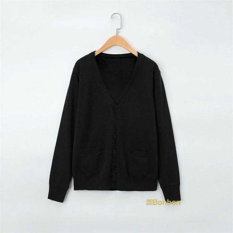 スクール カーディガン 制服 学生服 女の子 男の子厚手 裏微起毛ニットカーディガン スクールニット Vネック 無地 女子高生 高校生 中学生 羽織り トップス 学校