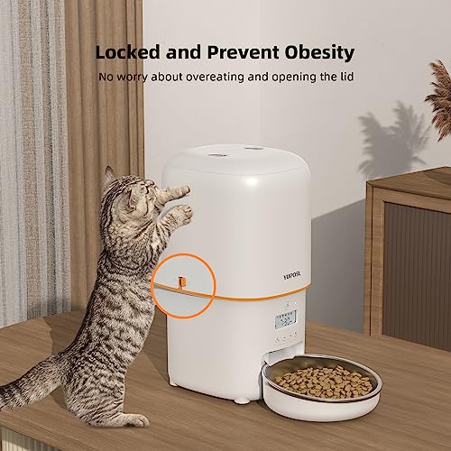 Yuposl 自動給餌器 猫 中小型犬用 1日6食 定時定量 自動餌やり機 4L容量 2WAY給電 無制限置き場所 手動給餌 タイマー式 ステンレス製ボウル 水洗い可能 お手入れ簡単 ブラック Yuposl 自動給餌器 猫 中小型犬用 1日6食 定時定量 自動餌やり機 4L容量 2WAY給電 無制限置き場所 手動給餌 タイマー式 ステンレス製ボウル 水洗い可能 お手入れ簡単 ブラック