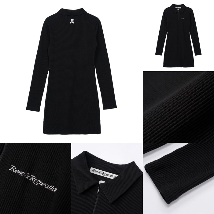 rest&recreation HALF ZIP-UP DRESS