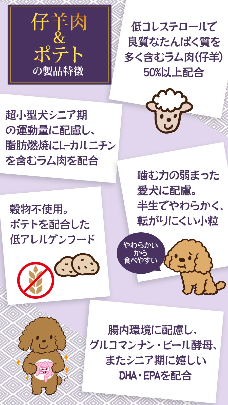 もっとやさしいフード 仔羊肉＆ポテト 320g×3袋