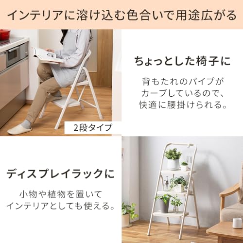 アイリスオーヤマ 折りたたみステップ 脚立 踏み台 3段 チャコール 幅40×奥行60×高さ79(使用時) お部屋に馴染むニュアンスカラー お子様も安心のストッパー付き 安全確保 広い踏み台面積 座れ アイリスオーヤマ 折りたたみステップ 脚立 踏み台 3段 チャコール 幅40×奥行60×高さ79(使用時) お部屋に馴染むニュアンスカラー お子様も安心のストッパー付き 安全確保 広い踏み台面積 座れ