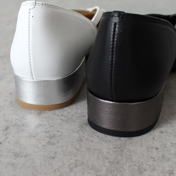 Dona Miss ドナミス パンプス ローヒール 3E ワイズ 幅広 黒 ブラック ホワイト 9002 日本製 本革 アーモンドトゥ コンフォート セール