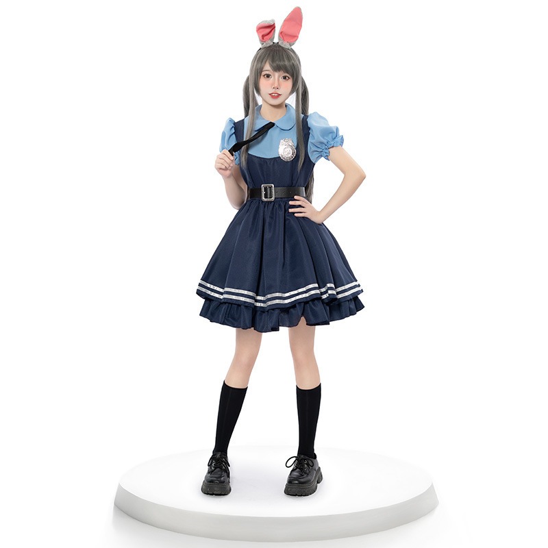 クレイジー动物城cos Judyジュディウサギcos擬人服アニメコスプレ衣装フルセット